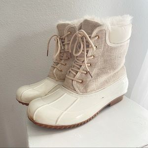 White just-fab boots